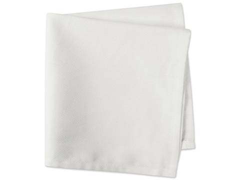 A sheet of white cotton filter cloth.